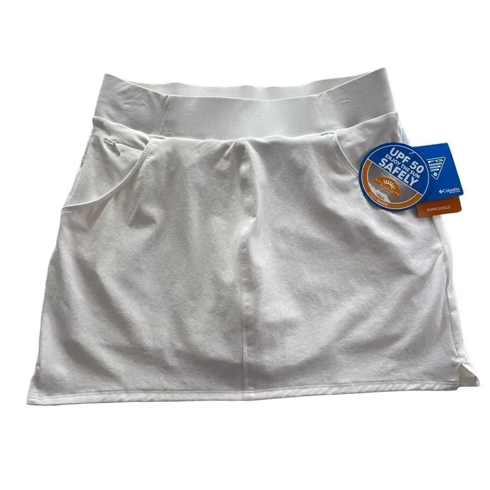COLUMBIA WOMEN’S LARGE SUN DRIFTER WOVEN WHITE SKORT